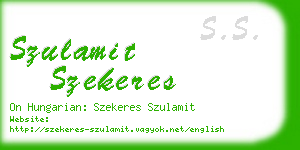 szulamit szekeres business card